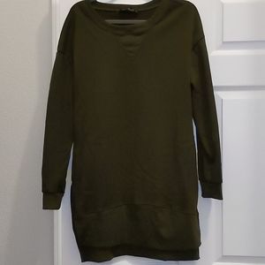 Olive sweatshirt dress